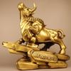TRUFAS Feng Shui Scuplture Home Office Decor Brass Wall Street Bull Statues for Stock Market Decor Bulls Figurines view 2