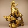 TRUFAS Feng Shui Scuplture Home Office Decor Brass Wall Street Bull Statues for Stock Market Decor Bulls Figurines view 3