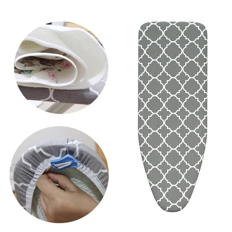 WInara Replacement Cover for Iron Board, 100% Cotton Ironing Board Cover and Pad, Heat Resistance Covers, 36x12inch 39x13inch 43x13inch 48x15inch Ironing Cloth (Color : F, Size : 39x13in(100x34cm))