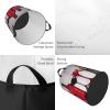 Round Laundry Basket with Handles Personalized Laundry Hamper for Bedroom Cocktail Glasses Circular Laundry Lightweight Waterproof Storage Basket Dirty Clothes Hamper for Bathroom Dorm view 4
