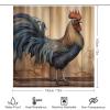 Dunmat 4Pcs Farmhouse Chicken Shower Curtain Sets for Bathroom view 2