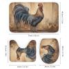 Dunmat 4Pcs Farmhouse Chicken Shower Curtain Sets for Bathroom view 3