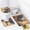 Dunmat 4Pcs Farmhouse Chicken Shower Curtain Sets for Bathroom view 4