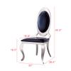 Homfii Dining Chairs Set of 2,Leatherette Dining Room Chairs with Oval Back Kitchen Dinner Chair with Shiny Stainless Steel Legs,Chairs for Dining Room,Waiting Room view 2