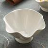 TOOSII Pasta Bowl White Porcelain Salad Bowl Kitchen Geometric Bowl Household Dessert Bowl Fruit Salad Bowl Commercial Snack Bowl Bowls for Kitchen view 3