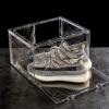 Multipurpose Sneaker Containers Bins, Shoe Storage Box, Clear Plastic Stackable Shoe Organizer for Closet, Space Saving Foldable Shoe Sneaker Containers (WhiteTransparent) (2) view 1