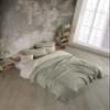 DestinyHomeTex Organic Cotton 4-Layer Muslin Oversized Coverlet (100 x 100 Inches) Lightweight Top Layer Bedspread, Reversible, Breathable & Ultra Soft, No Ironing Required (Sage Green & Beige) view 1