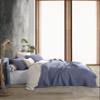DestinyHomeTex Organic Cotton 4-Layer Muslin King Coverlet Bedspread (95 x 106 Inches)  Lightweight Top Layer, Dual Color, Ultra Soft & Breathable, No Ironing Required, Pre-Washed (Blue & Beige) view 4