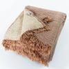 Organic Cotton 4-Layer Muslin Twin XL Size (70 x 95 Inches) Coverlet Bedspread  Lightweight Top Layer, Dual Color, Ultra Soft & Breathable, No Ironing Required, Pre-Washed (Brown & Beige) view 1
