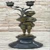 Aldo Vitaleh Collectible Figurine - Young Boy and Tulip Vase Candle Holder Decorative Gift Artwork by Think Bronze view 1