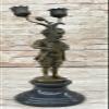 Aldo Vitaleh Collectible Figurine - Young Boy and Tulip Vase Candle Holder Decorative Gift Artwork by Think Bronze view 3