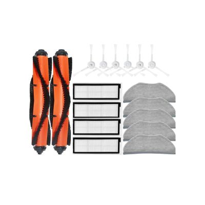 Vacuum cleaner accessories set Vacuum Cleaner PartsCompatible For 360 S9 S6 Pro X90 X95 Robotic Vacuum Cleaner HEPA Filter Roll Main Brush Side Brush Mop Cloth Rag Spare Accessories Cleaning accessor