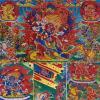 58 Wrathful Deities of the Bardo Thodol(Tibetan Book of Dead), Tibetan Thangka Painting Art,Buddha Tapestry with Scroll (Color : Red, Sizesmall 35cm*27cm ( Color : Red , Size : Small(35cm*27cm) ) view 3