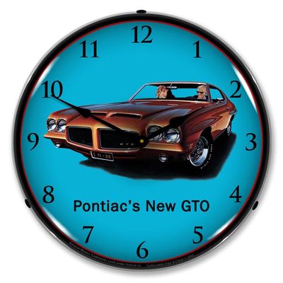 1971 Pontiac GTO LED Lighted Clock