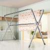 Foldable Clothes Drying Rack X-shaped Drying Rack,Adjustable High Capacity Garment Rack, Clothes Drying Rack Indoor,Stainless Steel Laundry Drying Rack, For Indoor Outdoor And The Balcony,Length Adjus view 1