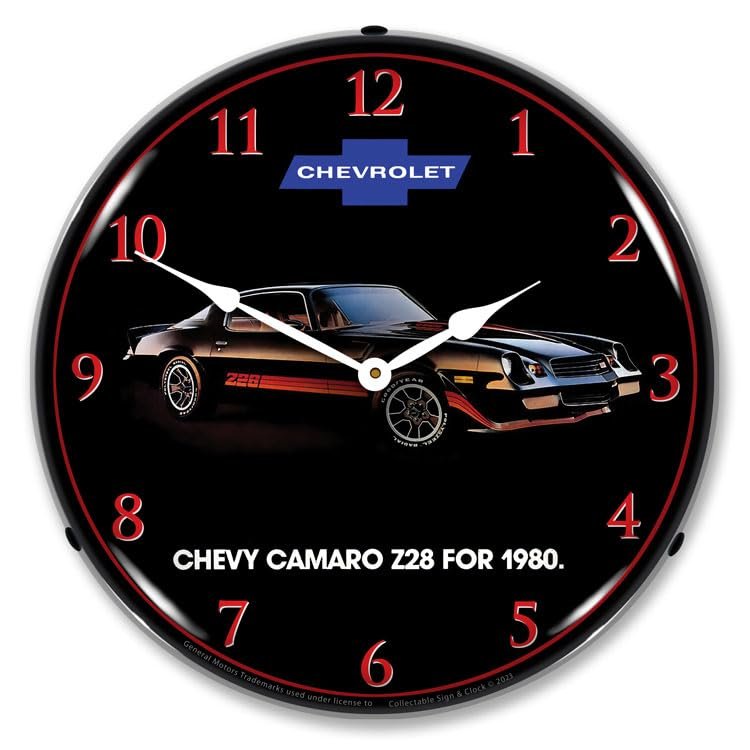 1980 Z28 Camaro LED Lighted Clock