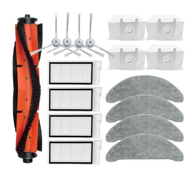 UscAa Replacement Robot Vacuum Spare Parts Accessories Main Side Brush Hepa Filter Mop Dust BagCompatible for Roidmi Eve Plus SDJ01RM (Color : A)