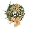 Golden Christmas Ball, Pine Needle Garland, Christmas Garland, Window, Rattan Door Hanging Decoration view 1
