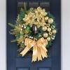 Golden Christmas Ball, Pine Needle Garland, Christmas Garland, Window, Rattan Door Hanging Decoration view 3
