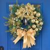 Golden Christmas Ball, Pine Needle Garland, Christmas Garland, Window, Rattan Door Hanging Decoration view 4