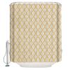 Shower Curtain, Rustic Moroccan Geometric Quatrefoil Yellow Lattice Washable Shower Curtain with Hooks Bath Decor Fabric Shower Curtains for Bathroom, Hotel, Stalls, Bathtubs, 60x72 in view 1