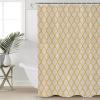Shower Curtain, Rustic Moroccan Geometric Quatrefoil Yellow Lattice Washable Shower Curtain with Hooks Bath Decor Fabric Shower Curtains for Bathroom, Hotel, Stalls, Bathtubs, 60x72 in view 4