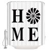 Shower Curtain, Home Sign Windmill Rustic Farmhouse Washable Shower Curtain with Hooks Bath Decor Fabric Shower Curtains for Bathroom, Hotel, Stalls, Bathtubs, 72x84 in view 1