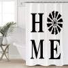 Shower Curtain, Home Sign Windmill Rustic Farmhouse Washable Shower Curtain with Hooks Bath Decor Fabric Shower Curtains for Bathroom, Hotel, Stalls, Bathtubs, 72x84 in view 4