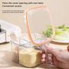 MAYABI seasoning box,condiment holder, Clear Seasoning Box,4 Compartments Spice Jar,Seasoning Jars With Lid And Spoon,Moisture proof Transparent Spice Containers For Seasonings Green (Color : Orange) view 3