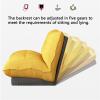 ESRADA Folding Lazy Sofa Double Sofa Bed Adjustable Floor Chair Bed with 2 Pillow Padded Resting Lounger Sleeper for Bedroom Living Room Balcony yellow-180CM view 4