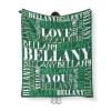 Personalized Name Blanket for Kids Boys Girls Children Custom Baby Blanket with Multiple Fonts for Bed Couch Room Soft Throw Blanket Gifts for Christmas Halloween Birthday Anniversary(Dark Green) view 1