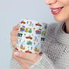 Bouncing Brick Designs Personalized Mug for Kids - Vehicles - Custom Name/Text, Ceramic Hot Chocolate/Cocoa/Coffee Cup for Boys, Birthday/Christmas/Holiday Gift - 15 oz, White Handle view 2