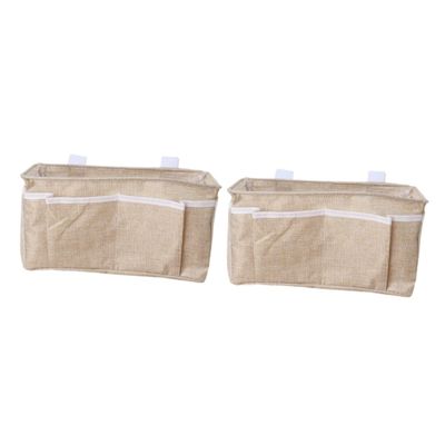 STOBAZA 2pcs Bedside Mesh Bag Hanging Organizing Basket Phone Storage Holder Clothes Organizer Sundries Container