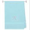 Embroidered Terry Cotton Bath Towel for Bath, Shower - Personalized Gift - Cover up Towel for Swimming Pool, and Beach - 35 x 65 inches - Nautical Teal Color Towel - Silver Script Initial R view 1