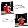 IMIKEYA 1pc Creative Statue Tabletop Decoration Red Figurine for Home Ornament Office Restaurant Decor Housewarming Design view 4