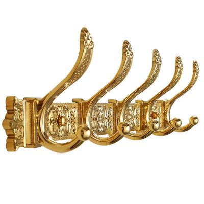 Wall Mounted Coat Rack Zinc Alloy Wall-Mounted Coat Rack Hook Clothes Hook European Style Creative Wall Coat Hook Hanger Gold (5 Hooks) Coat Rack Wall Mounted