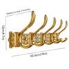 Wall Mounted Coat Rack Zinc Alloy Wall-Mounted Coat Rack Hook Clothes Hook European Style Creative Wall Coat Hook Hanger Gold (5 Hooks) Coat Rack Wall Mounted view 2