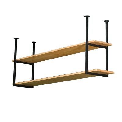 Lonmrrton Ceiling Shelf Hanging Floating Shelves 2 Layer European Ceiling Storage Rack Kitchen Organizer Display Rack Wine Holder Wall Shelf for Home Decor (Size : 150x30x80cm)