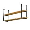 Lonmrrton Ceiling Shelf Hanging Floating Shelves 2 Layer European Ceiling Storage Rack Kitchen Organizer Display Rack Wine Holder Wall Shelf for Home Decor (Size : 150x30x80cm) view 1
