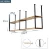 Lonmrrton Ceiling Shelf Hanging Floating Shelves 2 Layer European Ceiling Storage Rack Kitchen Organizer Display Rack Wine Holder Wall Shelf for Home Decor (Size : 150x30x80cm) view 2