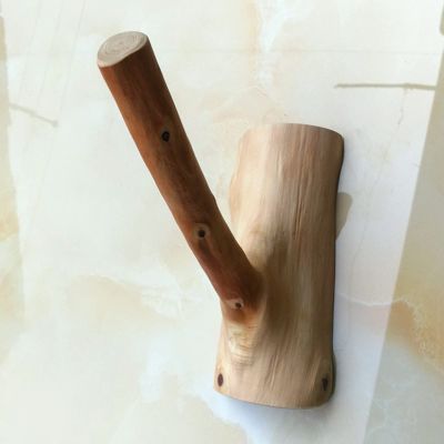Wood Vintage Tissue Holder, Hand Roll Paper Holder, Tree Branch Hanging Clothes Hooks Paper Towel Rack Bathroom Storage Rack Rolling Paper Shelf Face Tissue Holders Wall Mounted Towel Rack (Size : 6c