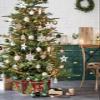 Christmas Tree Collar Tree Box Stand Cover,Christmas Squirrel Artificial/Pencil/Silm/Skinny Tree Ring 4 Packs Collapsible Tree Skirt for Christmas Xmas Tree,Shabby Chic Buffalo Plaid Red 17"x10" view 2
