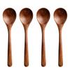 Teaspoons 4-piece Set Of Creative Simple Wooden Spoon Rice Spoon Soup Spoon Coffee Spoon Home Dining Spoon Coffee Spoons view 1