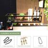 Ceiling Shelf Floating Decorations Shelves - Suspended Storage Shelving Flower Pot Stand Wine Holder, Wrought Iron Hanging Racking for Bar/Restaurant/Kitchen (Size : 120x25x15cm) view 3
