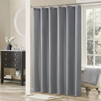 HOLEILUCK Grey Shower Curtains for Bathroom Shower Curtains Solid Gray Polyester Fabric Decoratived Modern Grey Shower Curtain 3D Shower Curtain Extra Long Shower Curtains 37x84in/WxL
