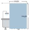 HOLEILUCK Grey Shower Curtains for Bathroom Shower Curtains Solid Gray Polyester Fabric Decoratived Modern Grey Shower Curtain 3D Shower Curtain Extra Long Shower Curtains 37x84in/WxL view 3