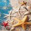 3D Ocean Beach Coastal Indoor Outdoor Decor Area Rug 10x12 Starfish Waterproof Reversible Rug for Patio Deck Backyard Balcony Washable Livingroom Bedroom Dining Carpet Mat view 2
