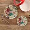 ALAZA Beautiful Flowers with Butterflies Hummingbirds PotHolders Trivets Set Cotton Hot Pot Holders Set Farmhouse Coasters,Hot Pads,Hot Mats for Kitchen Counter Decorative view 2