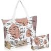 Abbylike 2 Pcs Christian Canvas Tote Bag for Women with Makeup Bible Verse Tote Bag for Mother's Day Religious Gift(Chic Style) view 1
