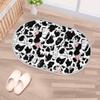 Tavisto Cute Cow Bathroom Rug Mat Memory Foam Soft Plush Area Rug Non-Slip Absorbent Oval Rug for Bedroom Bathroom Bathtub Shower (Oval, 4060cm) view 1